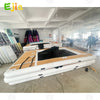 Inflatable Floating Swimming Pool Inflatable Dock Floating Platform 13x10ft Inflatable Sea Pool with Net for Yachts & Boatss