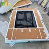 Inflatable Floating Swimming Pool Inflatable Dock Floating Platform 13x10ft Inflatable Sea Pool with Net for Yachts & Boatss