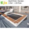 Inflatable Floating Swimming Pool Inflatable Dock Floating Platform 13x10ft Inflatable Sea Pool with Net for Yachts & Boatss