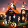 Large Halloween Inflatable Archway with LED Lights - Haunted House Ghost Pumpkin Tunnel
